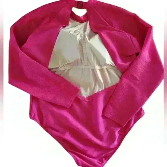 J.Crew Active Ribbed Long-Sleeve One Piece Open Back Plus Size 22 - Picture 4 of 10